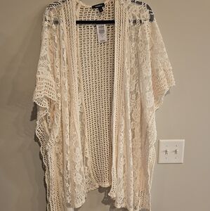 Torrid Cream Curtains with Fringe and Woven Accents